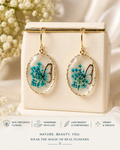 premium Resin Earrings in Vibrant colours with Real Flowers Preserved