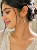 premium & Unique Resin Earrings in Gold Mould with real flowers preserved