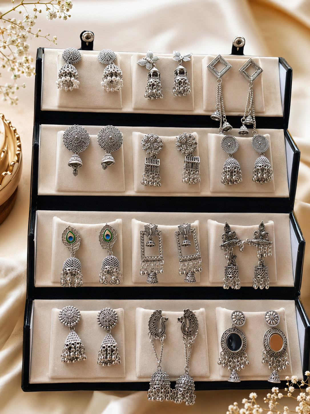 premium JHUMKA 12 PICS COMBO WITH BOX