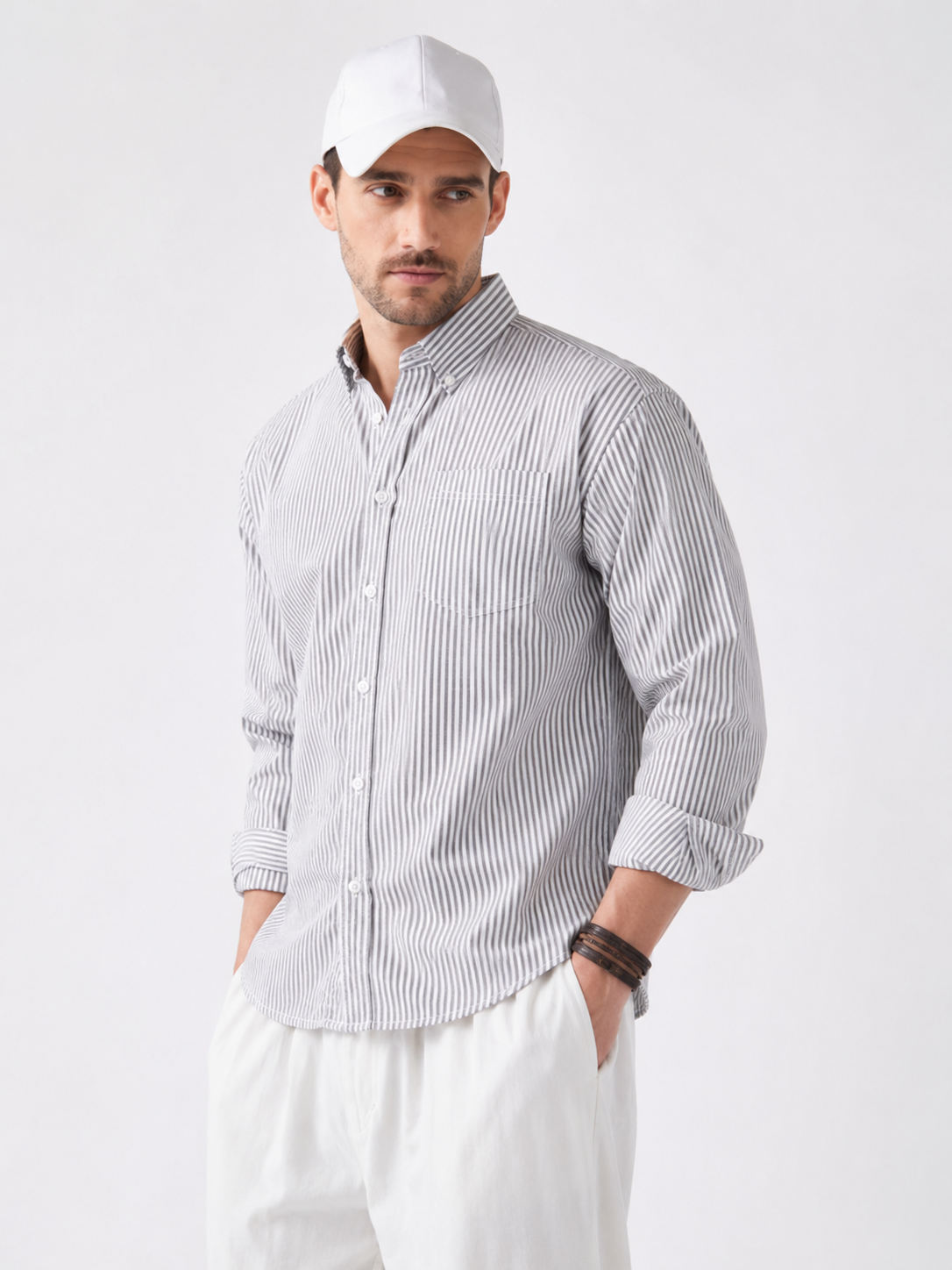 premium Cotton Lining Regular Fit Solids Full Sleeves Men's Casual Shirt