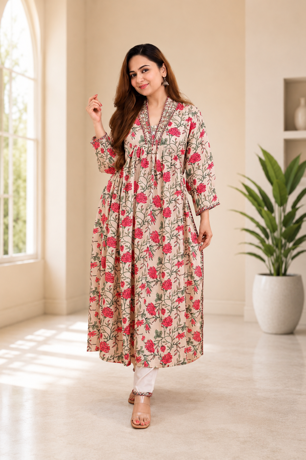 trendy women alia cut dress