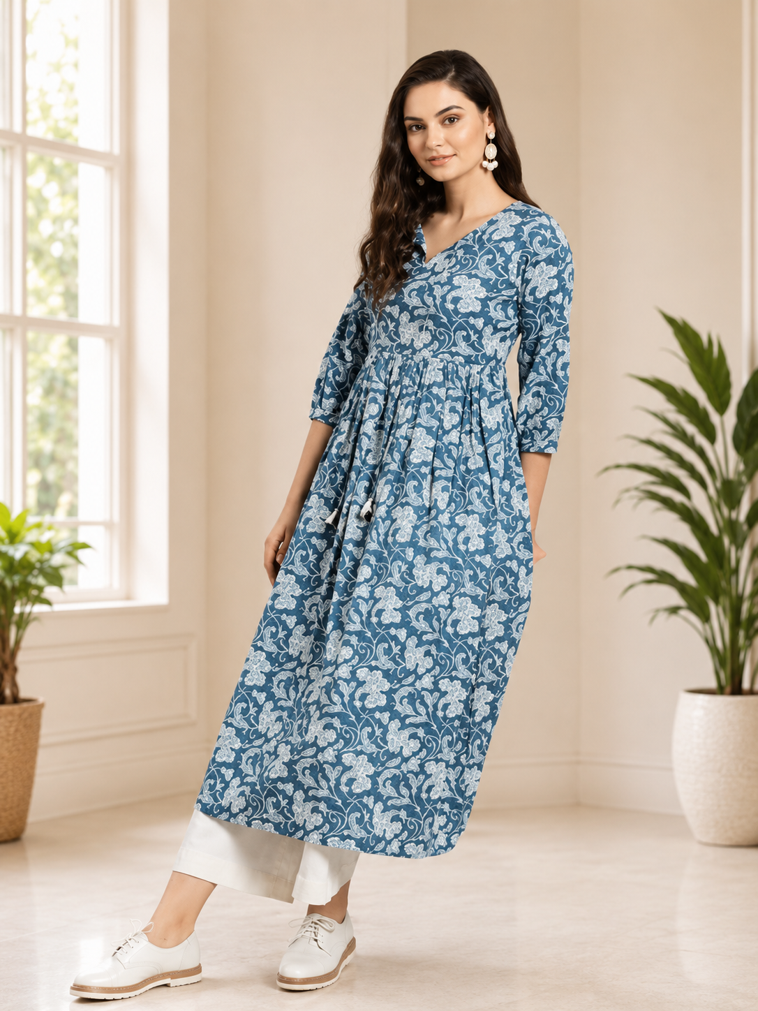 beautiful kurti and bottom wear