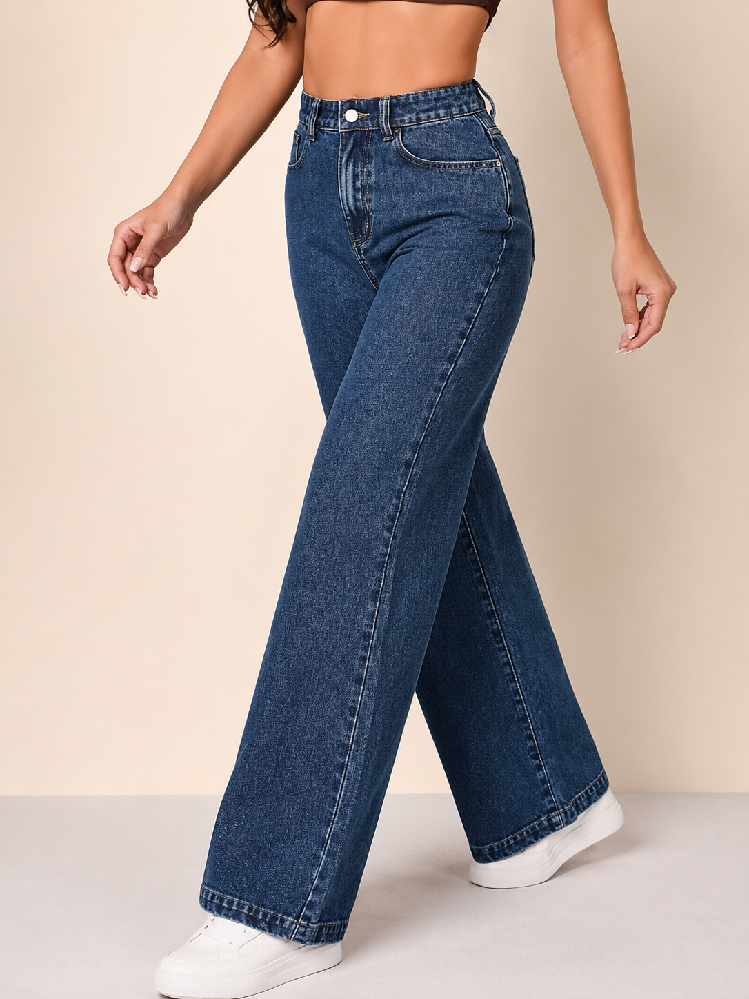 WOMEN'S STRAIGHT FIT BLAST WASH JEANS FOR WOMEN
