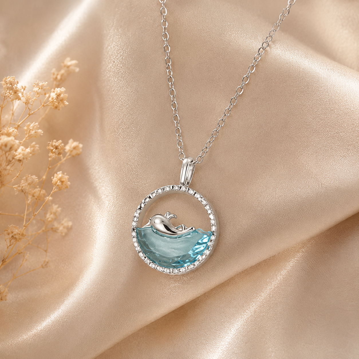 premium dolphin Pendant Chain