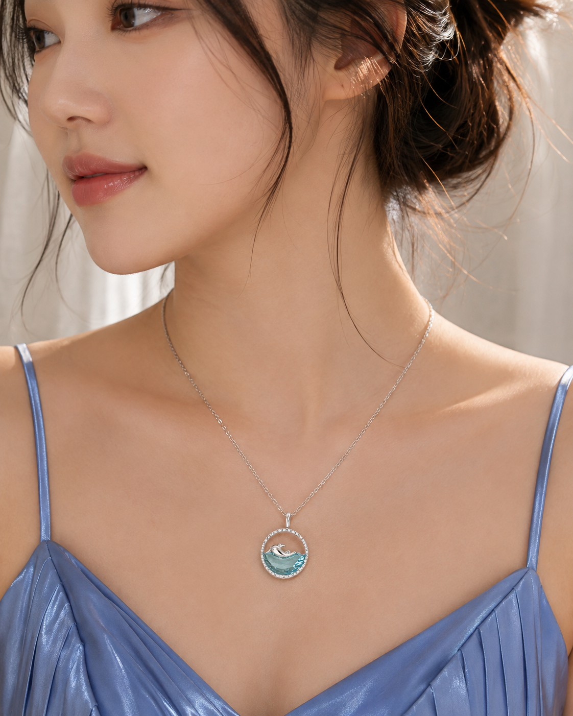 premium dolphin Pendant Chain