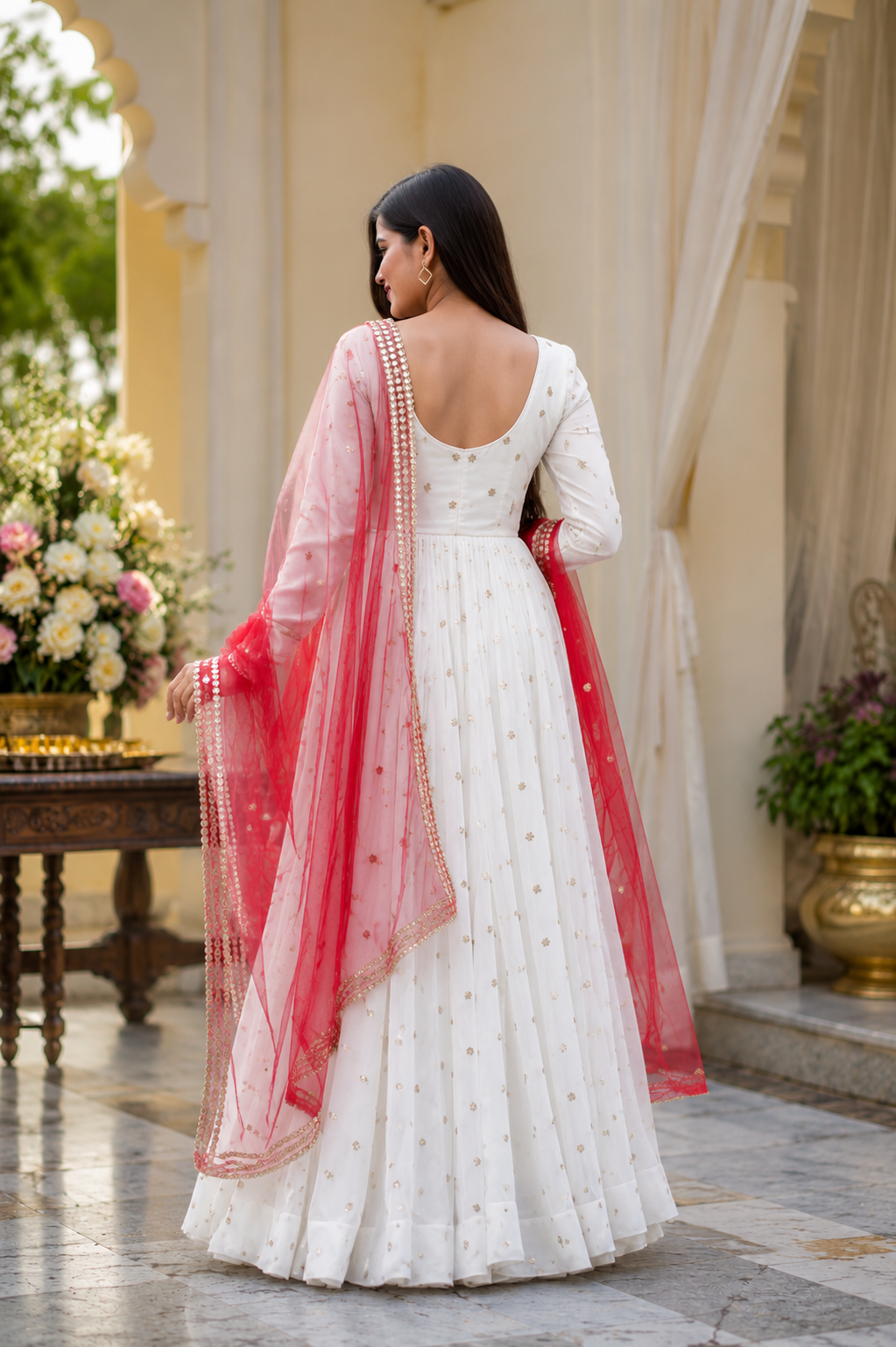 Festive Wear Georgette Stitched Anarkali Gown