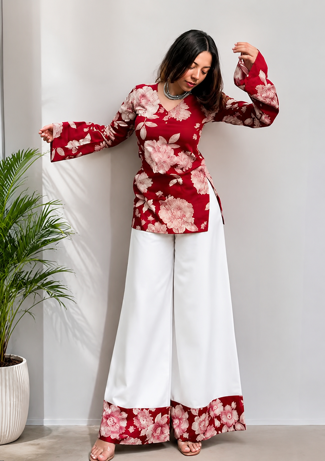premium kurti and palazoos set for women