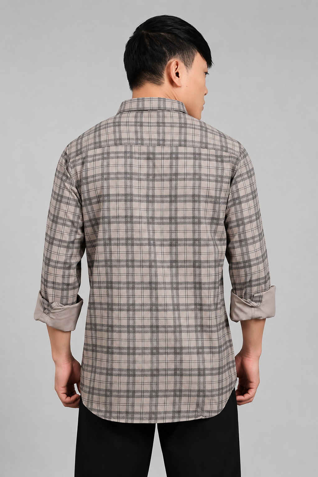 Mens Full Sleeve Cotton Casual Checks Shirt