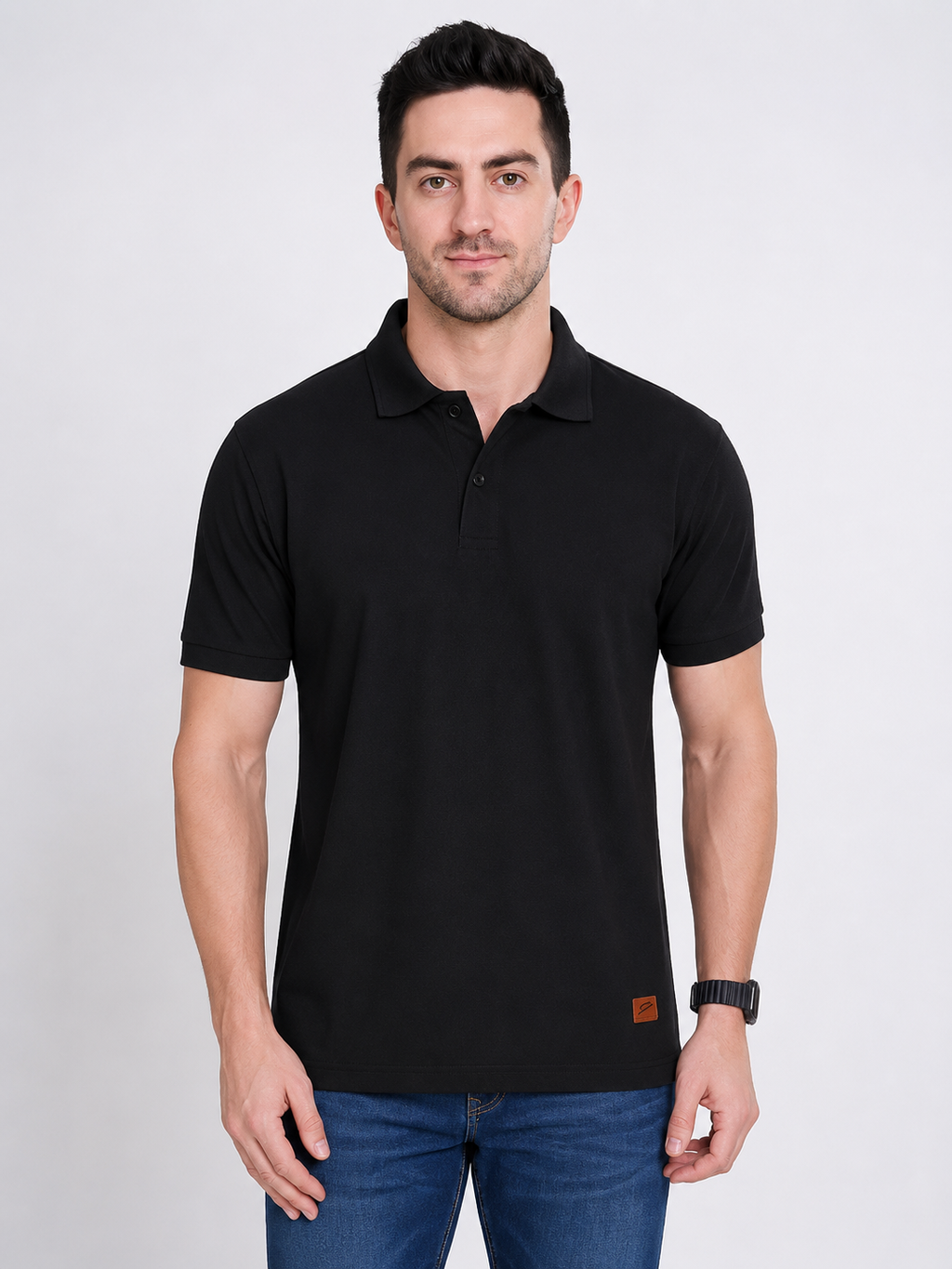 Flora Shine Latest Trendy Men Onion Pink Half Sleeve PolyCotton Polo T-Shirt For Men