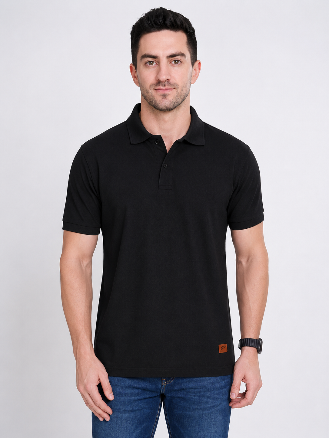 Flora Shine Latest Trendy Men Onion Pink Half Sleeve PolyCotton Polo T-Shirt For Men