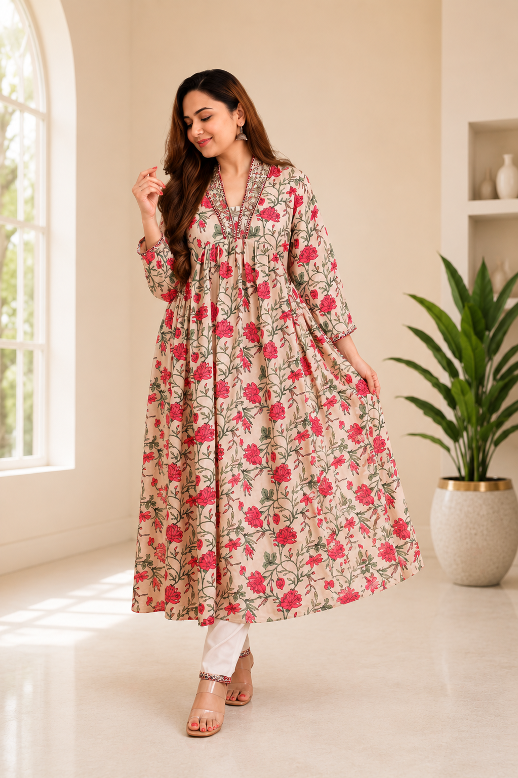 trendy women alia cut dress