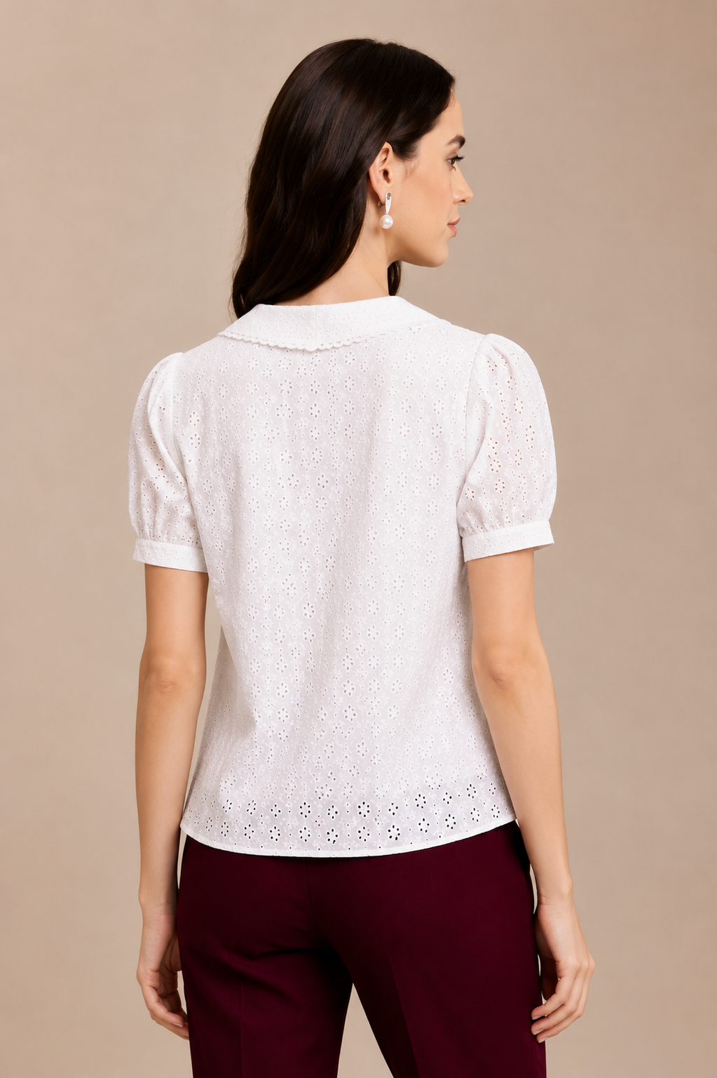 trending Women’s White Solid Cotton Top