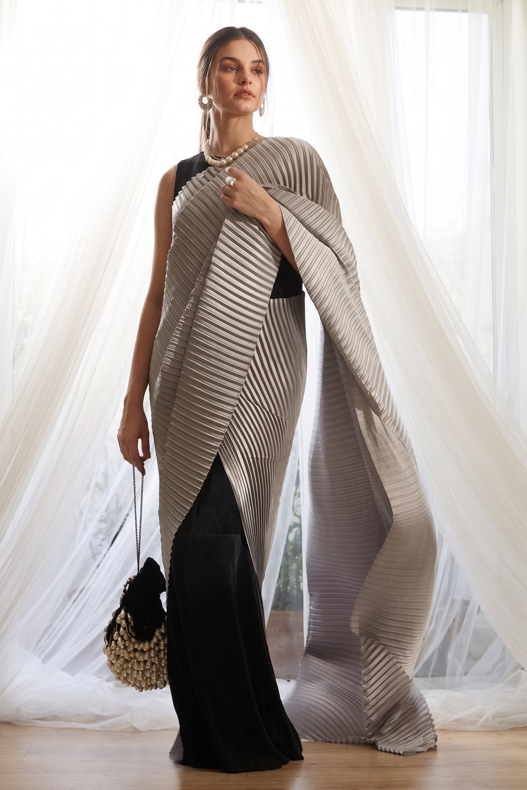 premium DESIGNER CRUSH SAREE