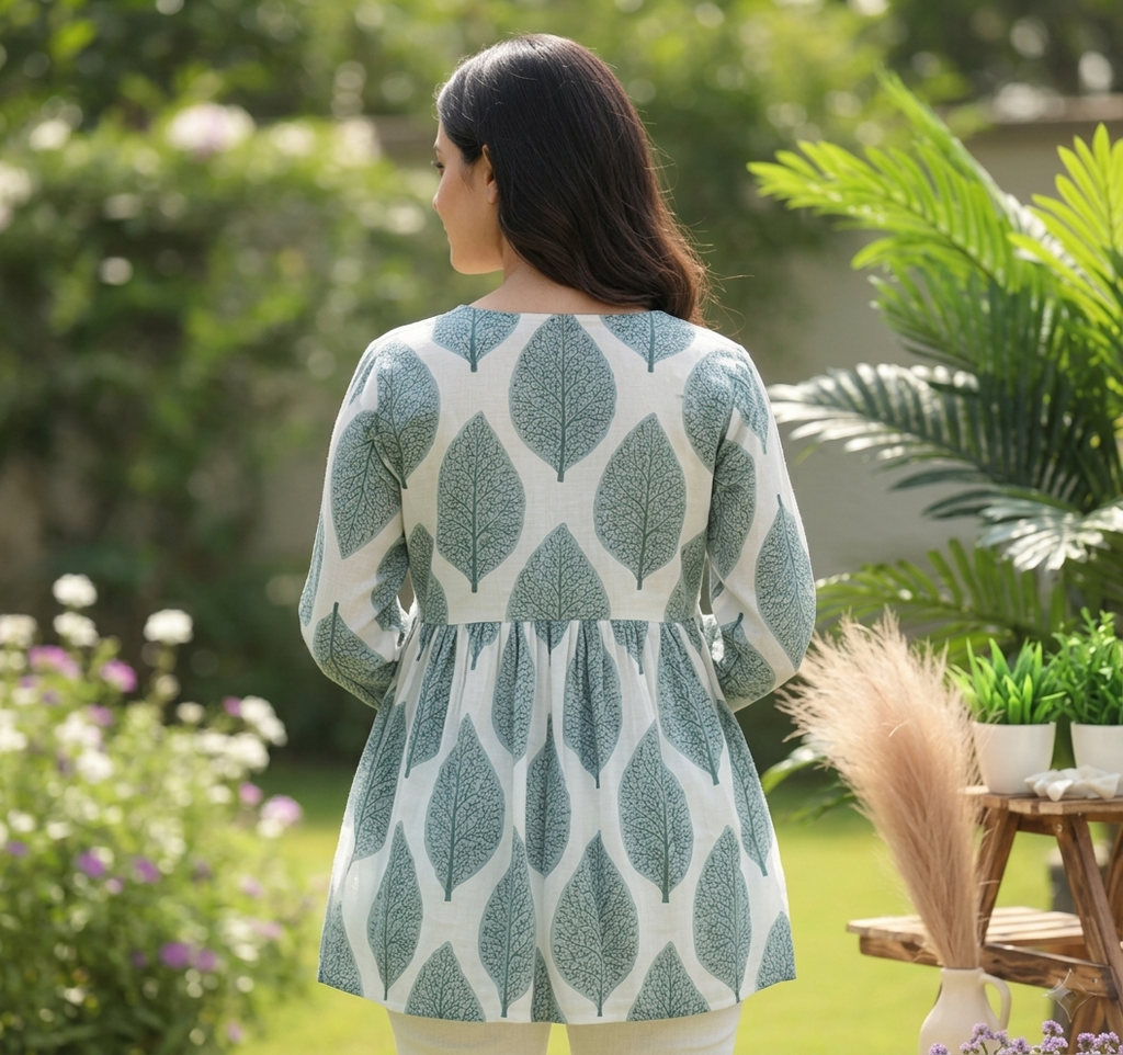 premium leaf short kurti