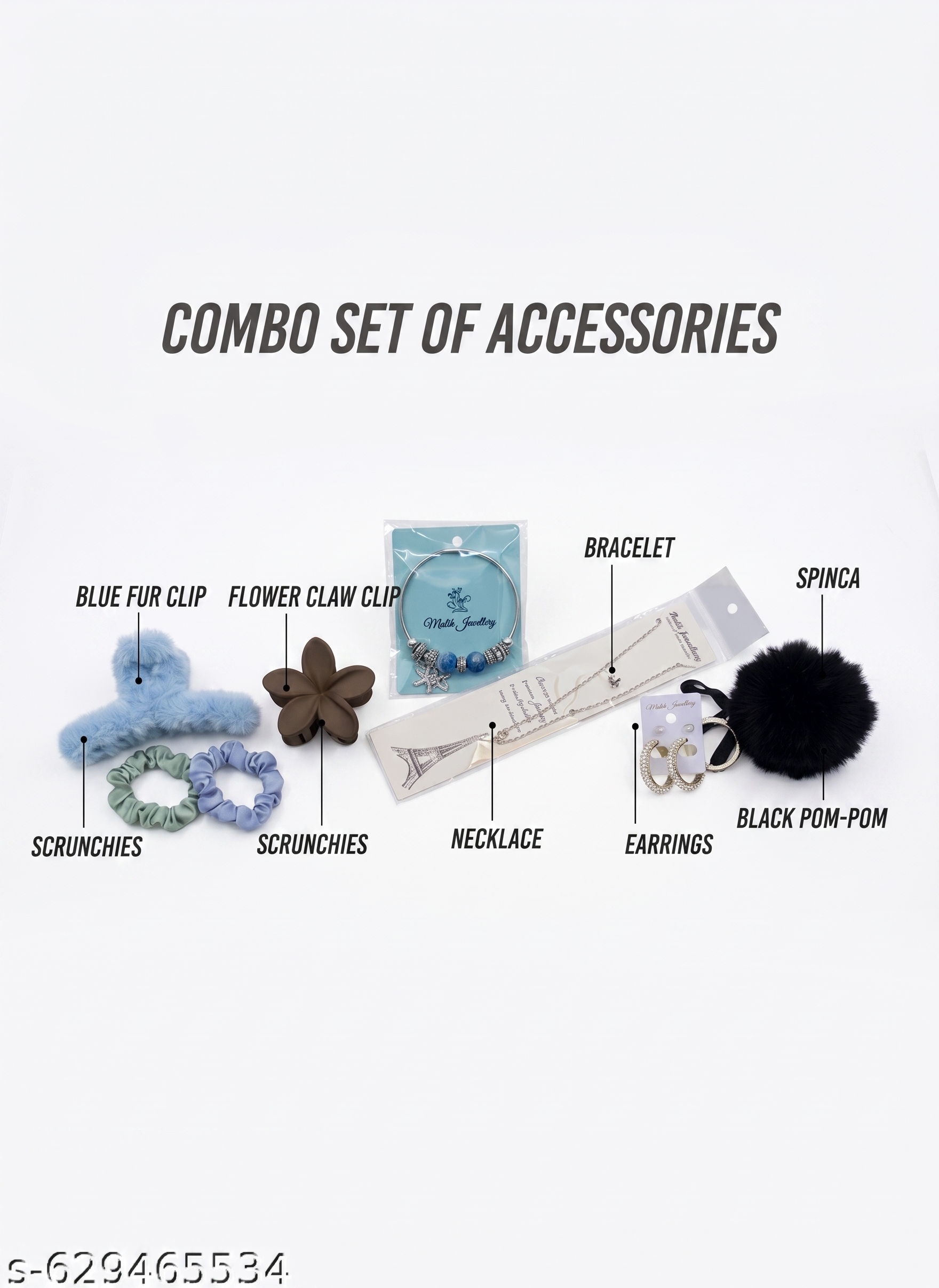 8 in 1 Luxury Women’s Gift Box Combo | Jewellery & Hair Accessories Set