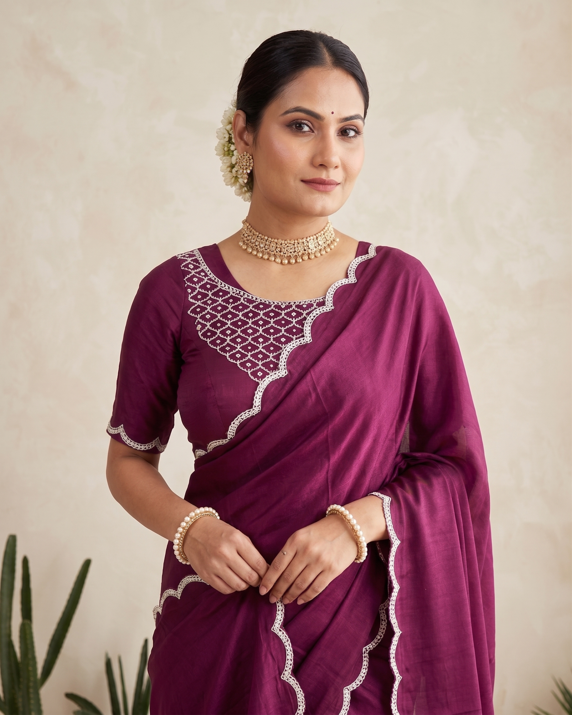 premium Fancy Trending Purple Sarees