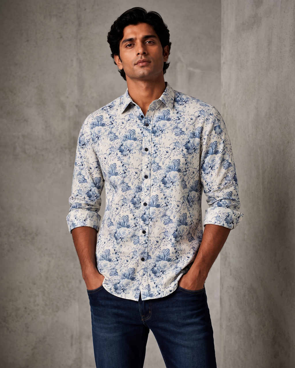 Chevron Men Casual Fancy Printed Shirt