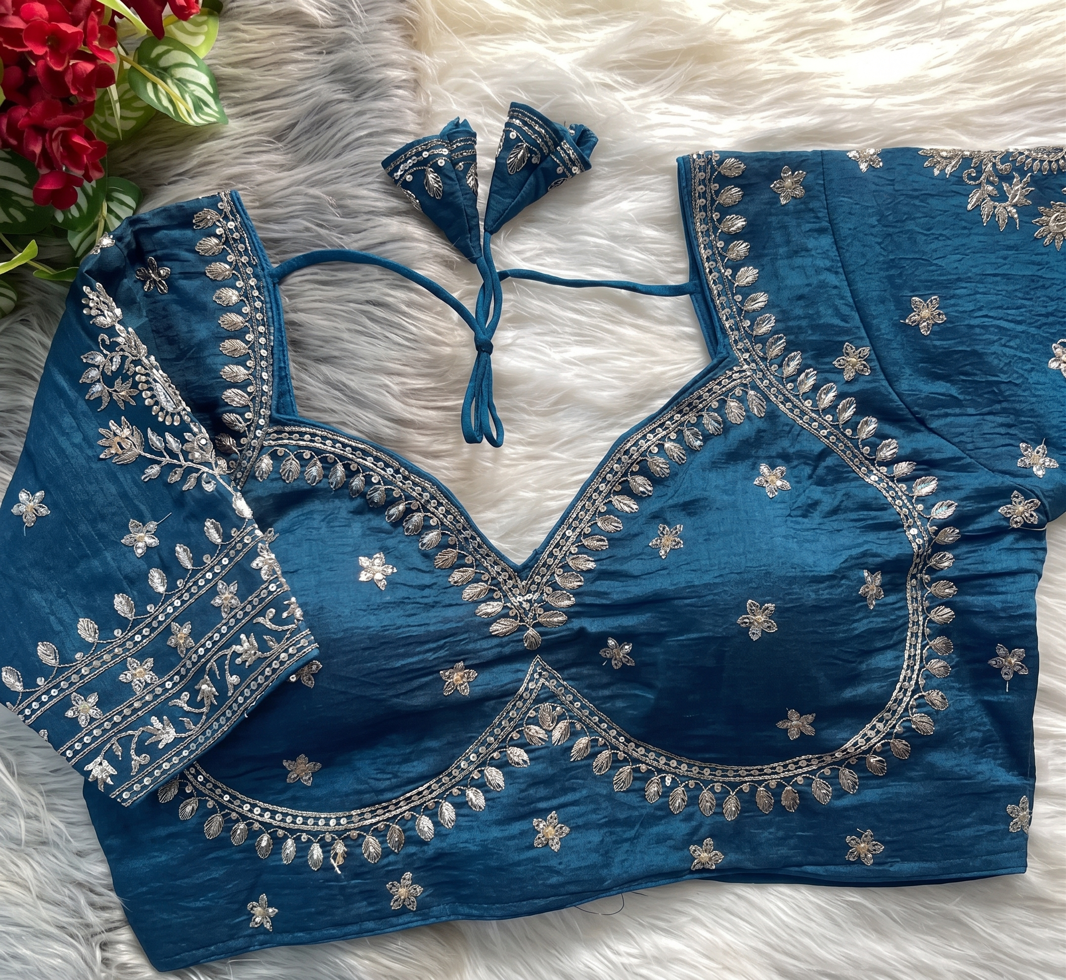 Trending Party Wear Heavy Silk Saree with full stitched Blouse