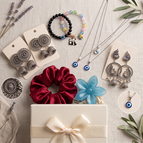 8 piece gift for Women & Girls–Stylish Jewellery Combo Jewellery Gift Hamper for Girls