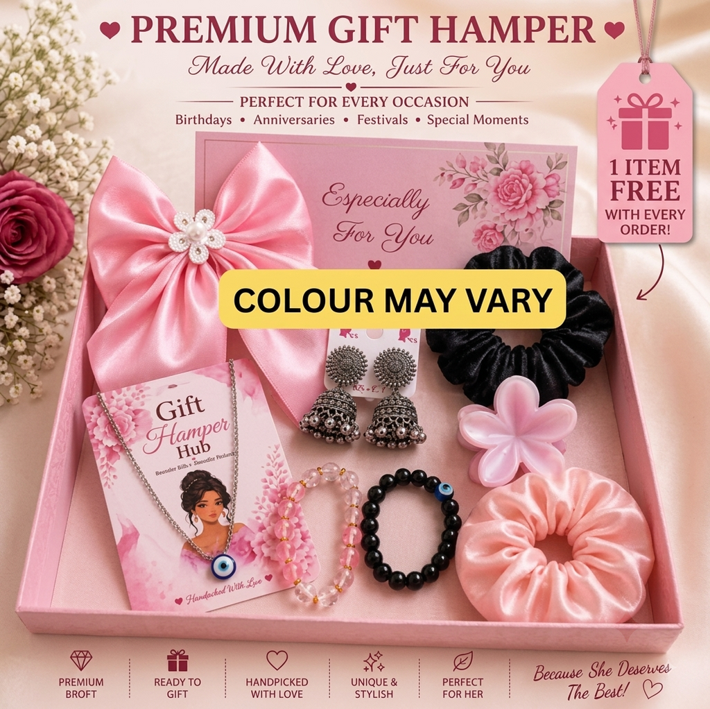 Jewellery Gift Set with Scrunchies, Earrings, Bracelet, Necklace