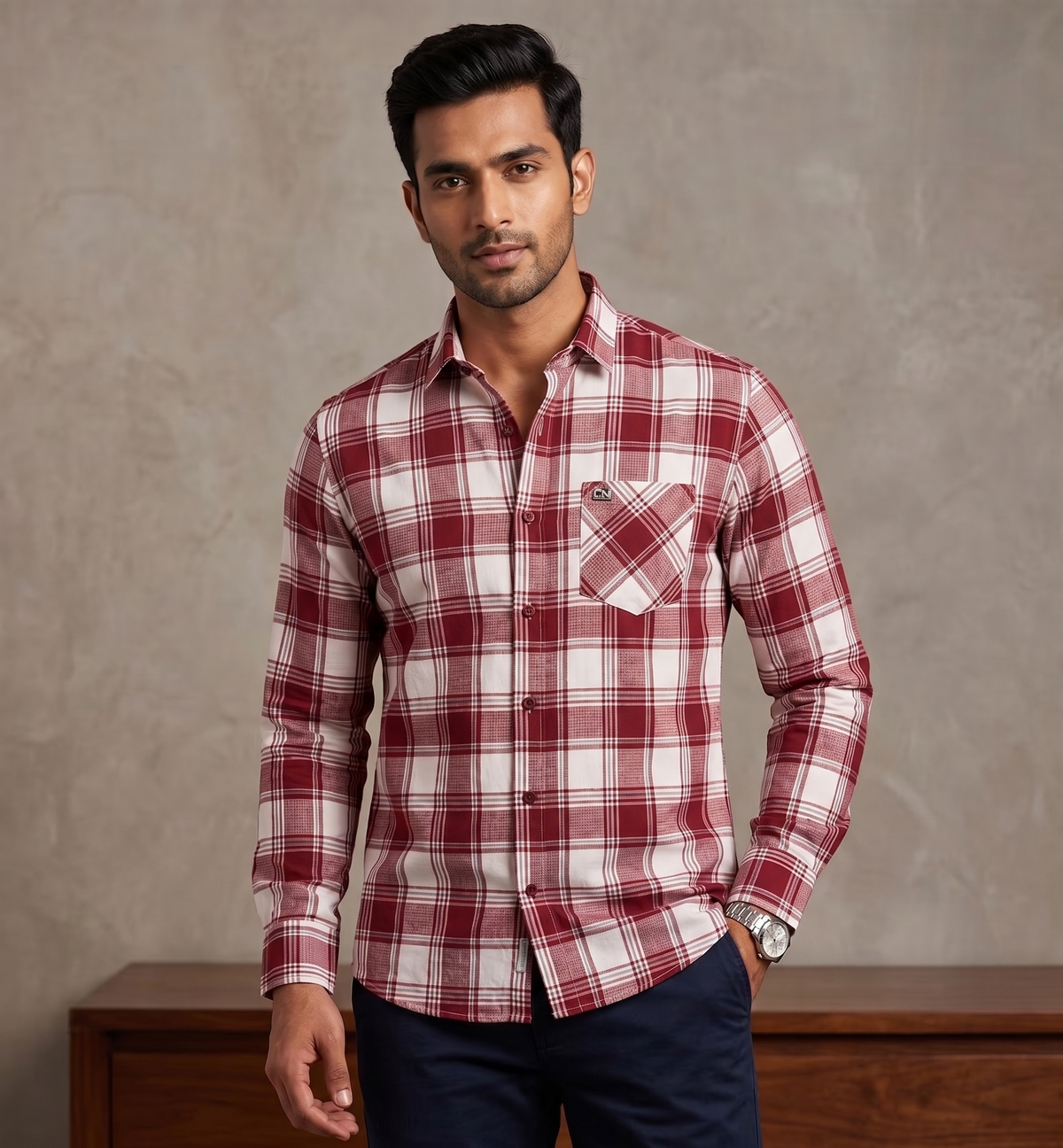 Men Checks Shirt