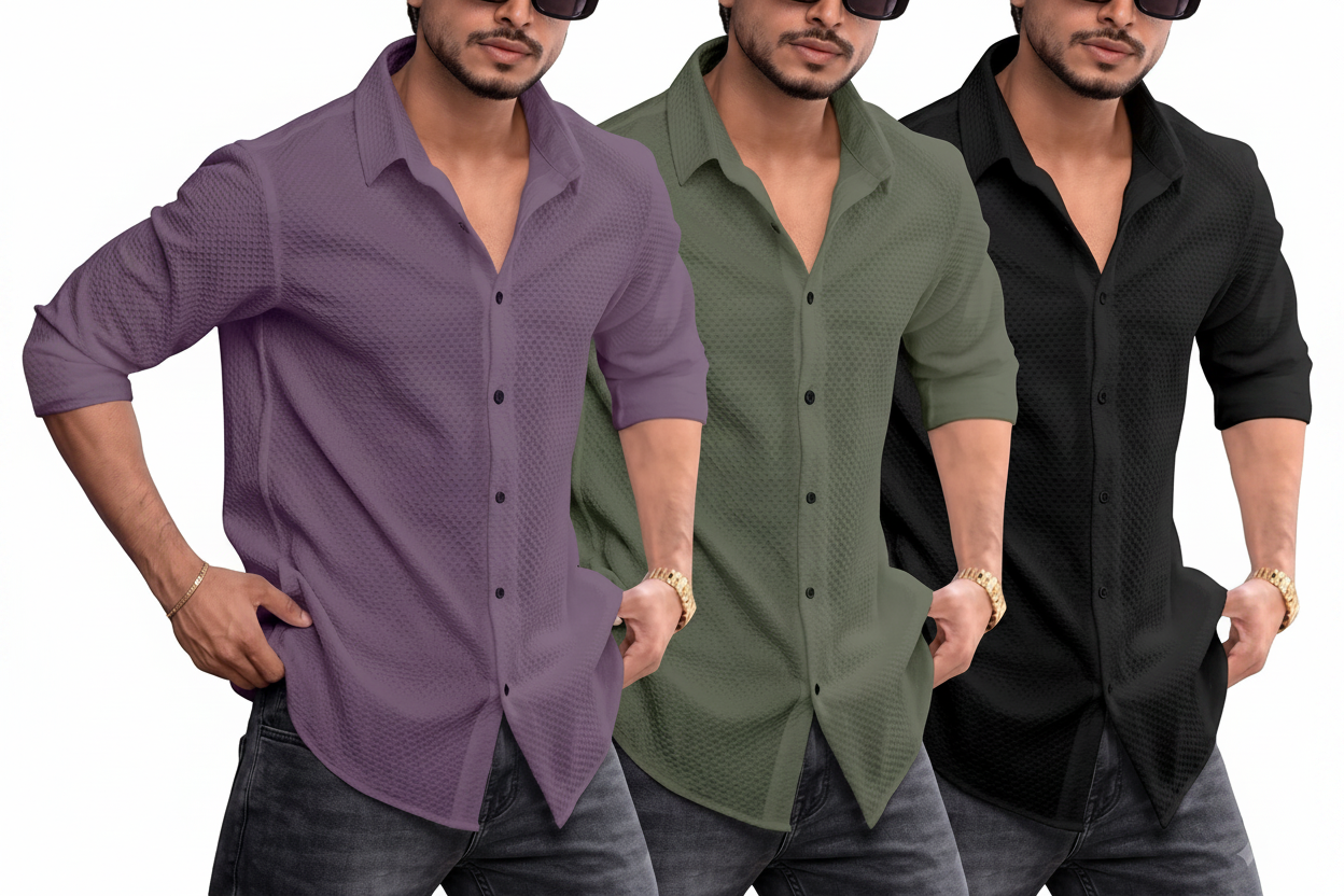 premium Mens Shirt  combo of three