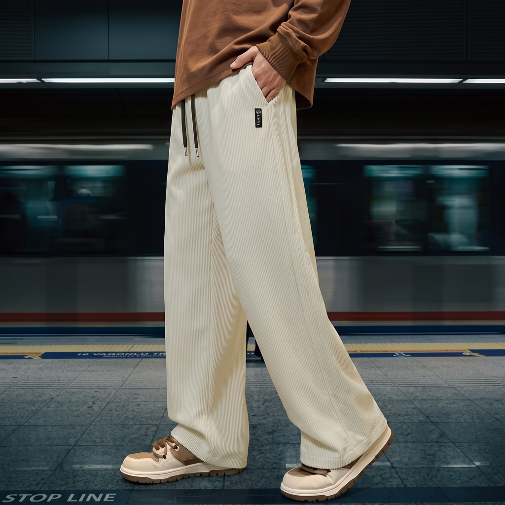 Men’s Loose Fit Track Pants | Wide-Leg Oversized Joggers |