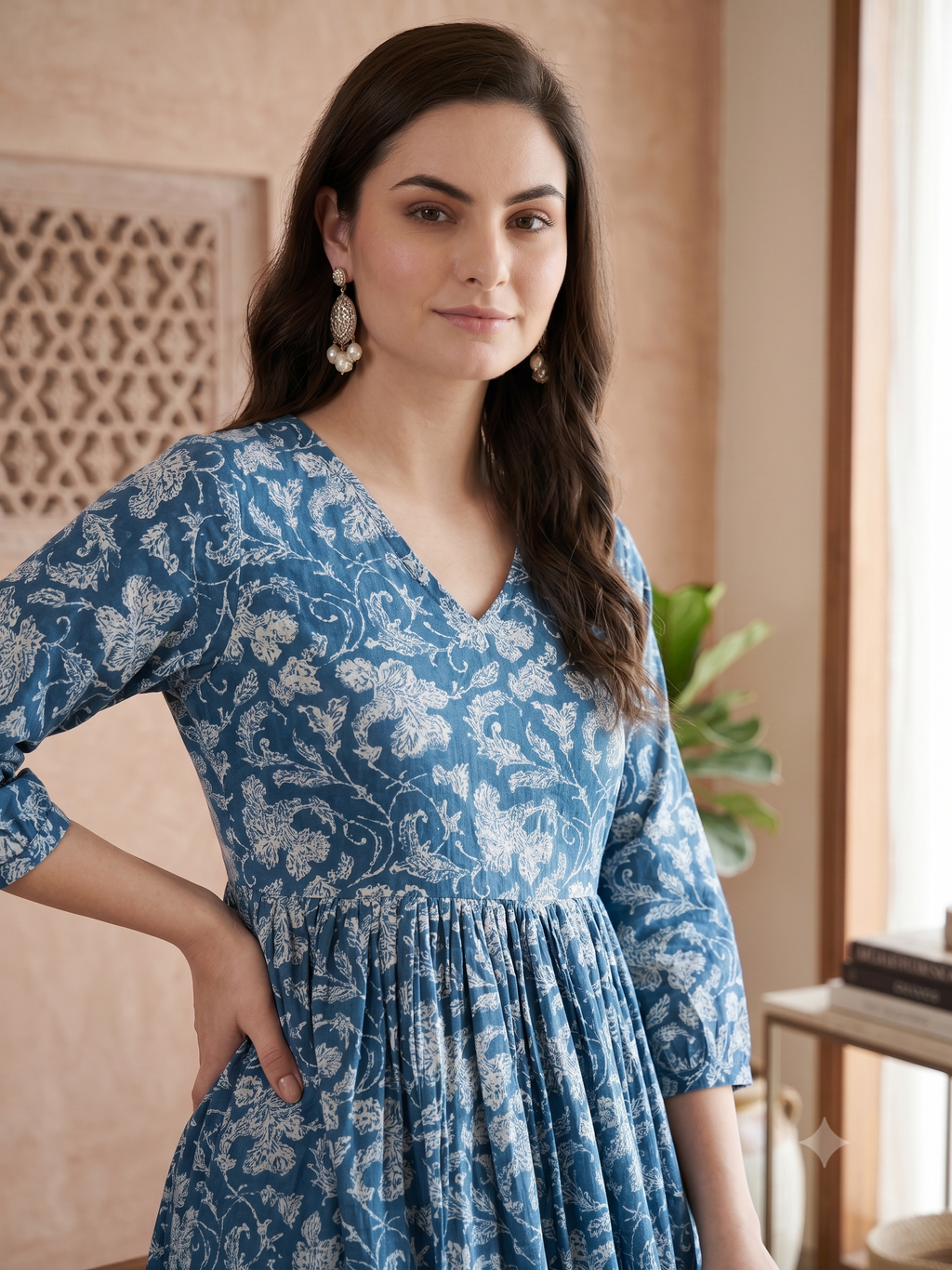 beautiful kurti and bottom wear