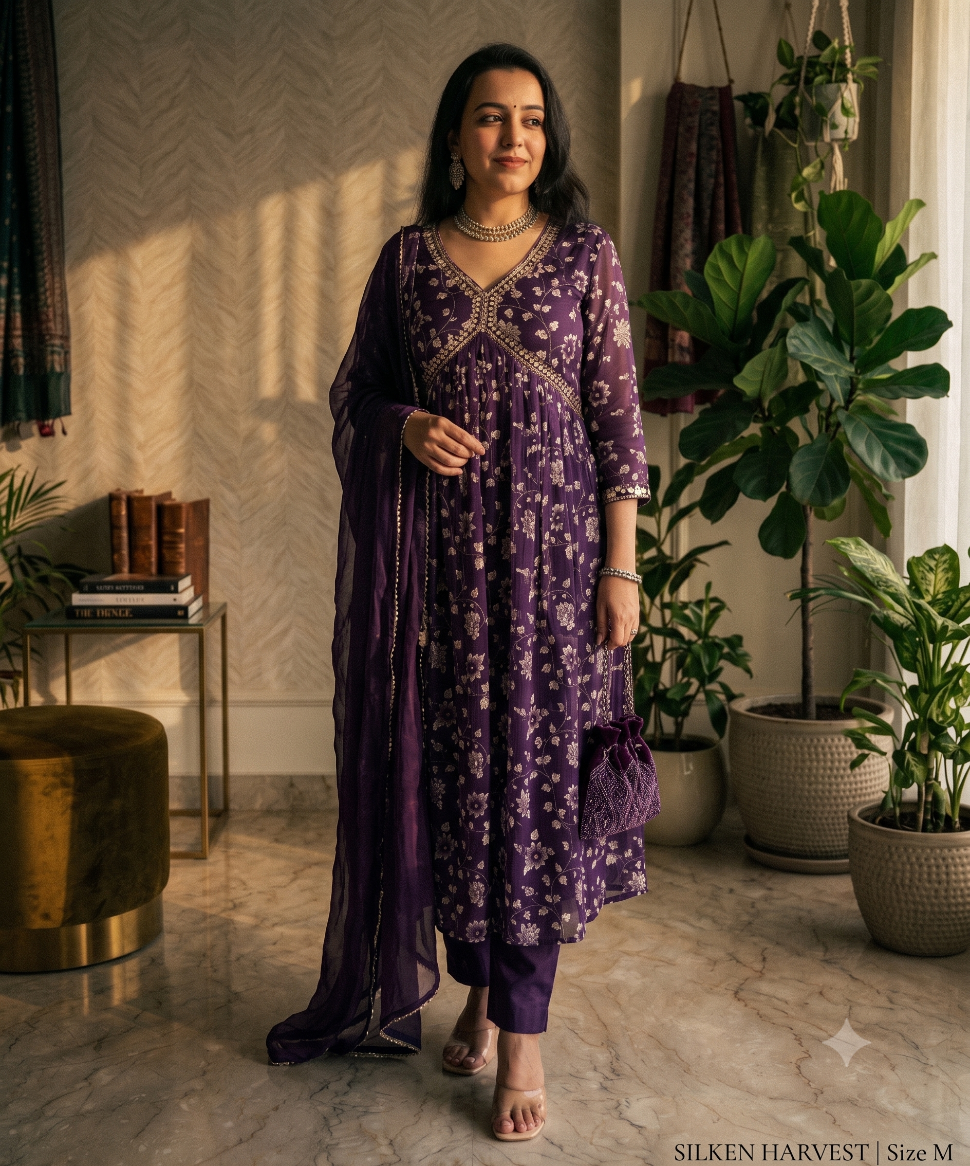 Womens Beautiful Rayon Aliya Cut Embroidered Kurti With Pant and Dupatta Set