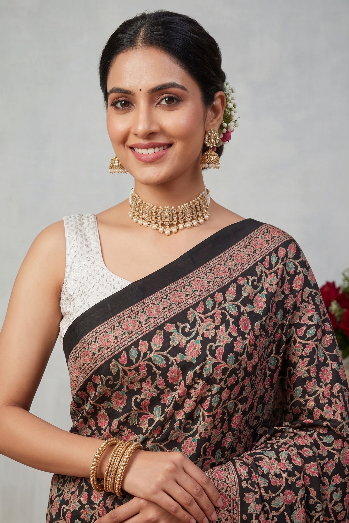 premium Printed Modal Satin Silk Saree