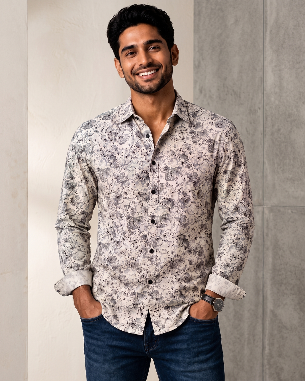 Men Casual Fancy Printed Shirt