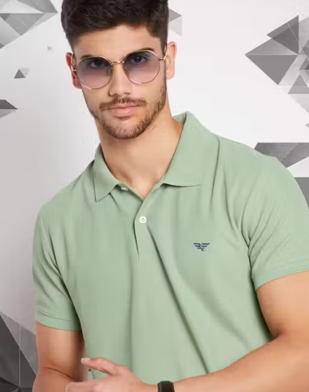 Men's Cotton Half Sleeves Solid Polo T-shirt