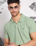 Men's Cotton Half Sleeves Solid Polo T-shirt