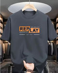grey Mens casual  round neack t-shirt