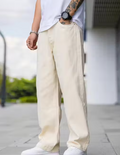 cream baggy jeans for mens