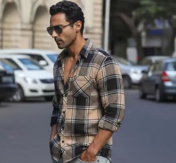 Men's Regular Wear Jute Cotton Lining Full Sleeve Shirt With Stylish Pattern