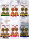 Colourful Premium Earrings, New Trending Jhumkhas For Women And Girls- Set Of 6
