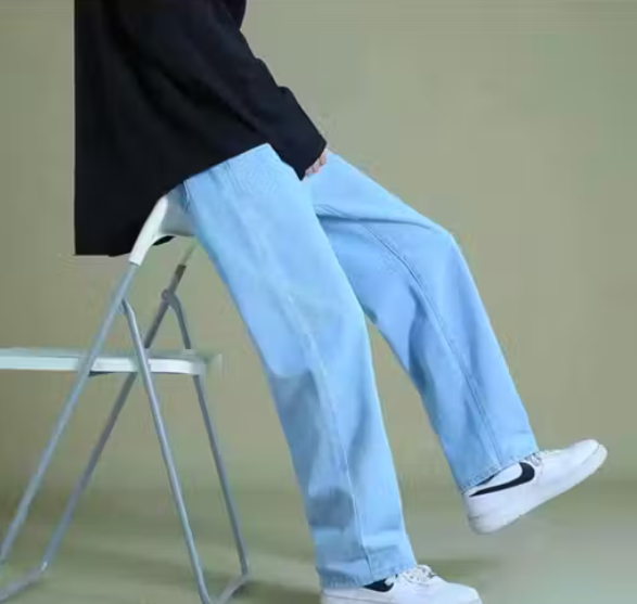 Light Blue Straight Fit Jeans