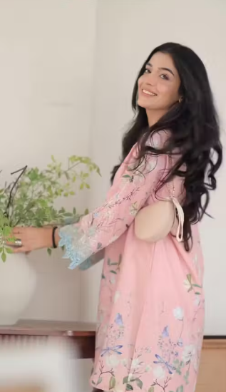 Pink Floral Co Ord Set for Women | Digital Print Kurti Palazzo Set | Luxury Designer Sleeves | Trendy Ethnic Co Ord Set | Stylish Daily Wear, Office Wear & Soft Casual Festive Outfit | Premium Designer Kurta Set