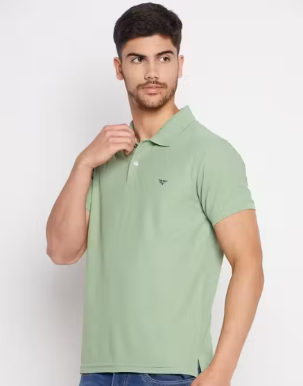 Men's Cotton Half Sleeves Solid Polo T-shirt