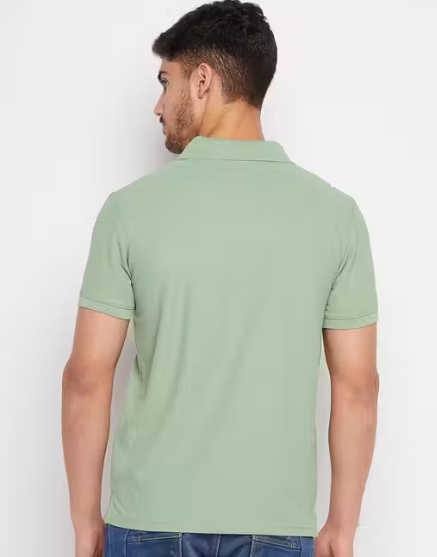 Men's Cotton Half Sleeves Solid Polo T-shirt