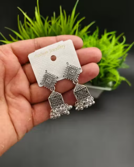 premium Silver Plated Earrings ( Combo Of 4)