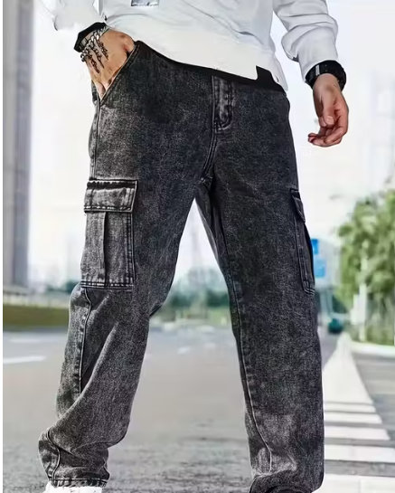 6 pocket cargo-fit jeans for mens