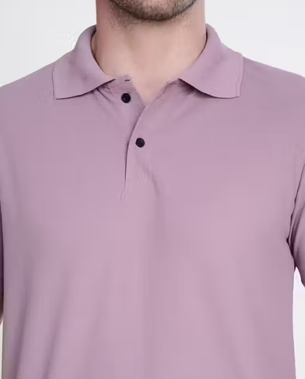 Flora Shine Latest Trendy Men Onion Pink Half Sleeve PolyCotton Polo T-Shirt For Men