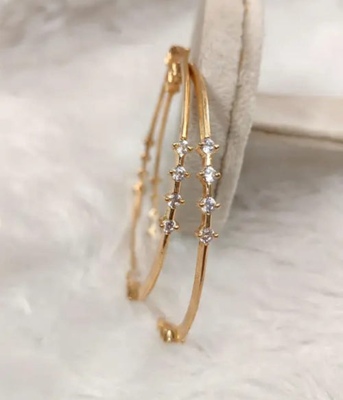 premium quality micro plated  ad stone bangles